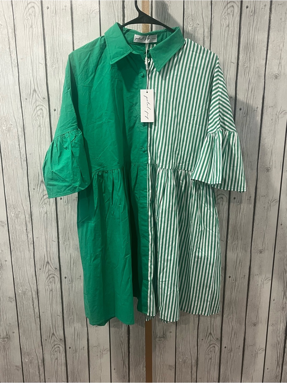Petal & pup Women's Didi Frill Mini Dress Size Small NWT Green - Picture 8 of 11